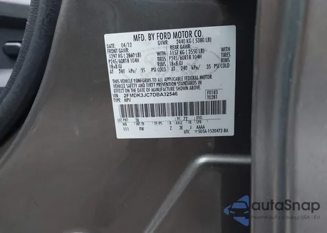 2013 Ford Edge Sel z USA, uszkodzony, nr VIN 2FMDK3JC7DBA32546